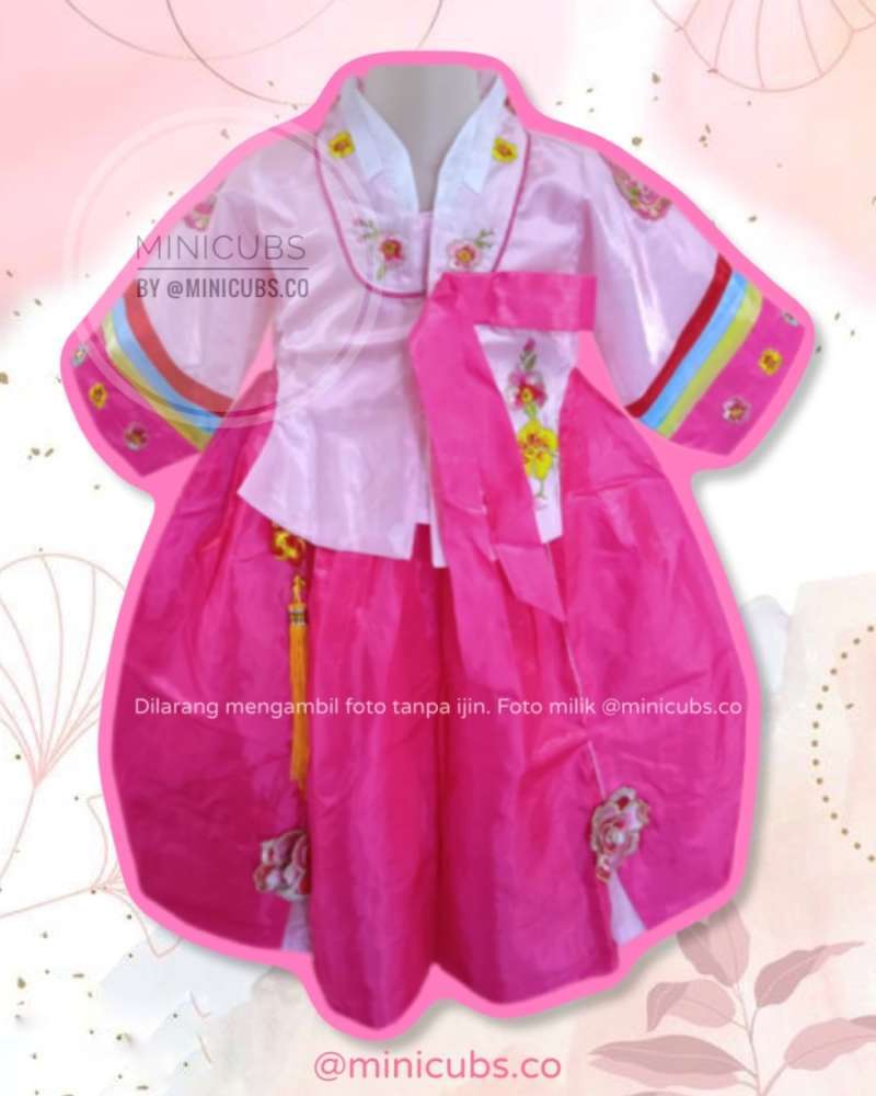 Jual Dress Hanbok Korea Anak Perempuan Cewek Cewe Girl Cantik