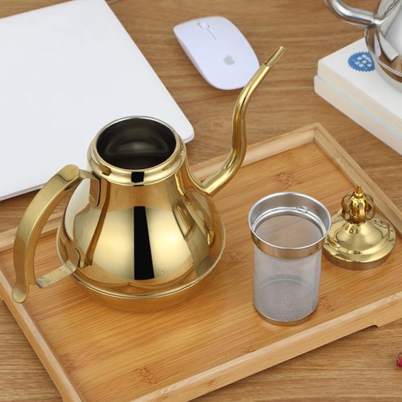Jual H Ikea Stainless Steel Gooseneck Kettle Luxury European Practical Coffee Tea Pot For Home Gold 1 2 L Online September 2020 Blibli Com