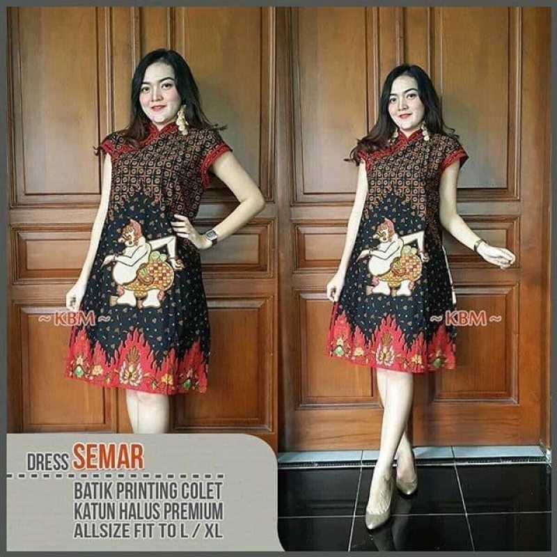 Jual Jual Dress Batik Wanita Motif Semar Berkualitas Di Seller Yulita Batik Solo Kedungjeruk Kab. Karanganyar Blibli