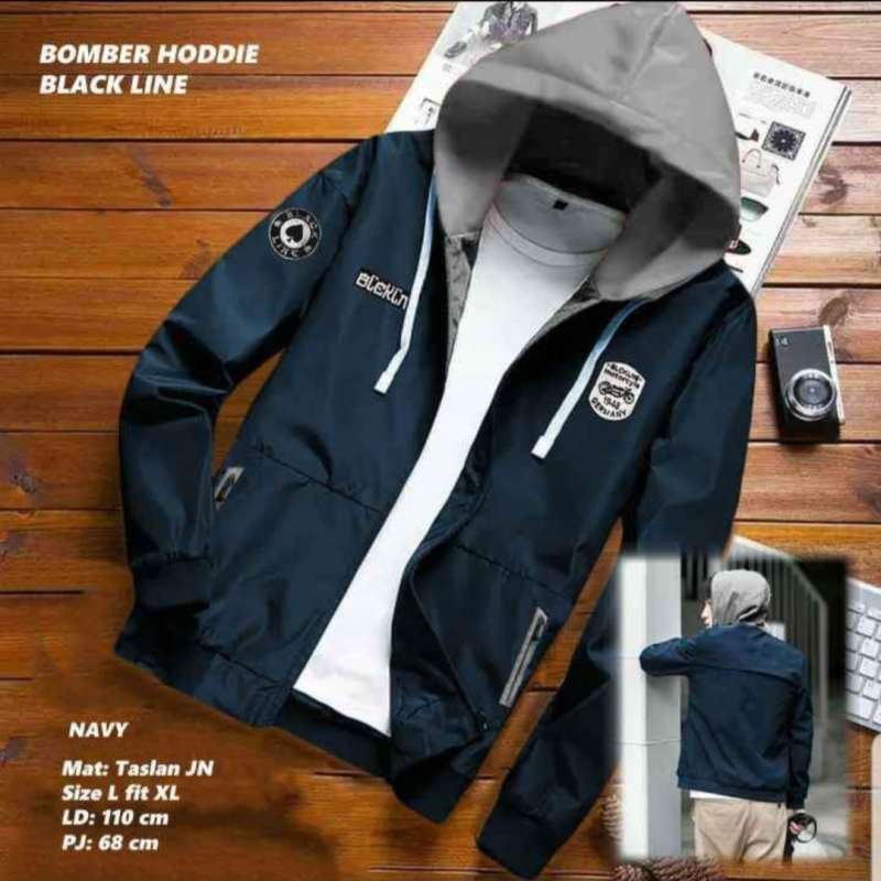 Jaket hoodie bomber clearance