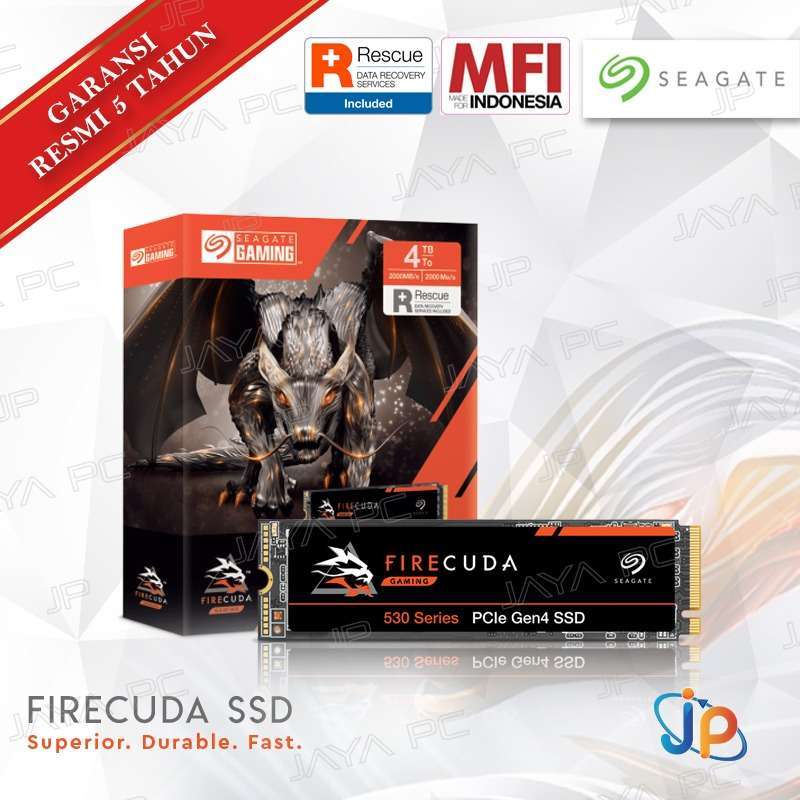 Jual Seagate Firecuda Ssd 530 M.2 Pcie Nvme 2280 4tb - Ssd M2 4 TB