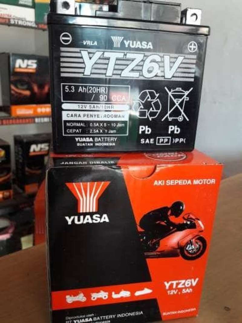 Jual Aki Motor Honda Cb150r, Cbr 150, Vario 125 Ytz6v Yuasa Mf Di