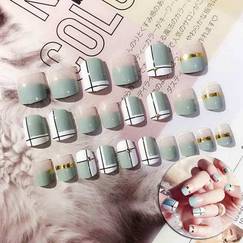 Get Wallpaper Jual Eds Set Finished Fake Nails Acrylic Nail Art Decorating 24pcs Online Juli 2020 Blibli Com Free HD