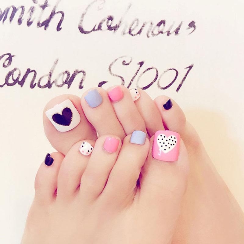 Wallpaper Jual Eds Set Pretty Summer Toes False Nails Rhinestone Pre Design For Android Free