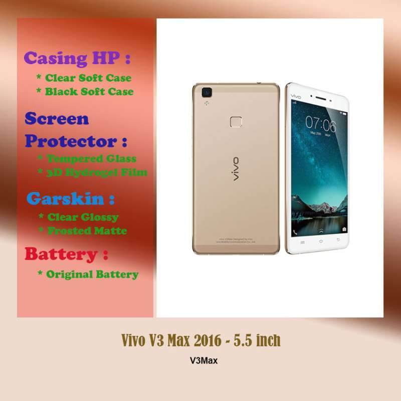 Vivo V3 Max 2016 inch Case Screen Protector Battery Dll