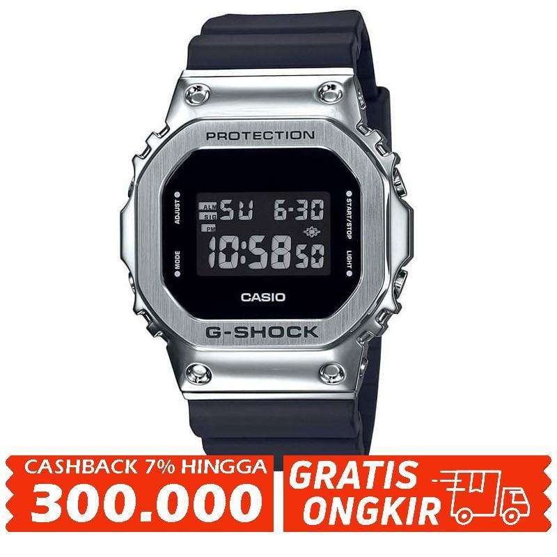 Casio G Shock GM 5600 1DR Jam Tangan Pria Hitam Steel GM5600