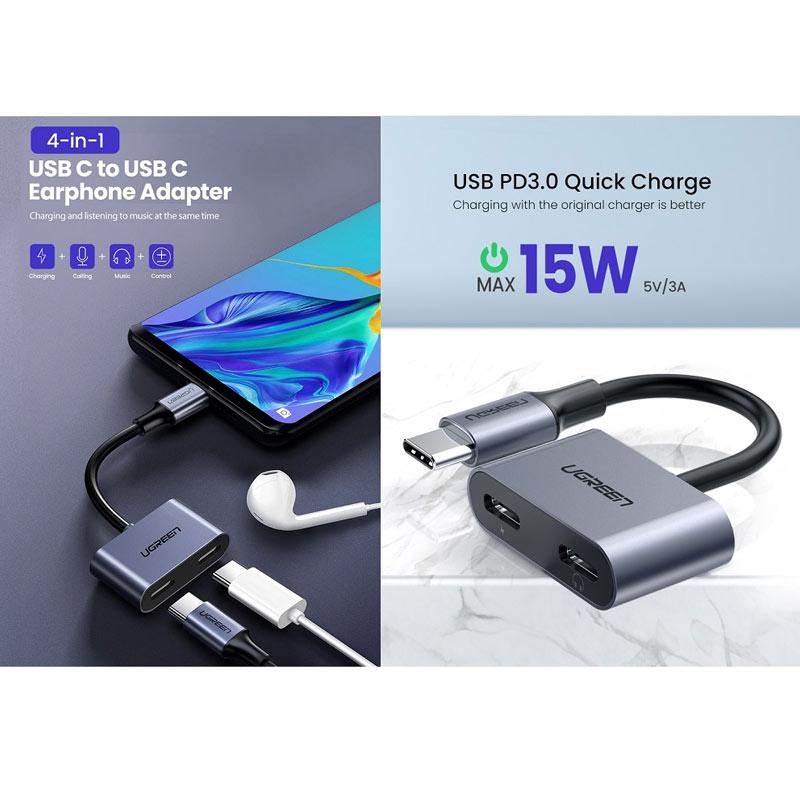 Jual Ugreen 60165 Usb C To Dual Usb C Audio Splitter Charging