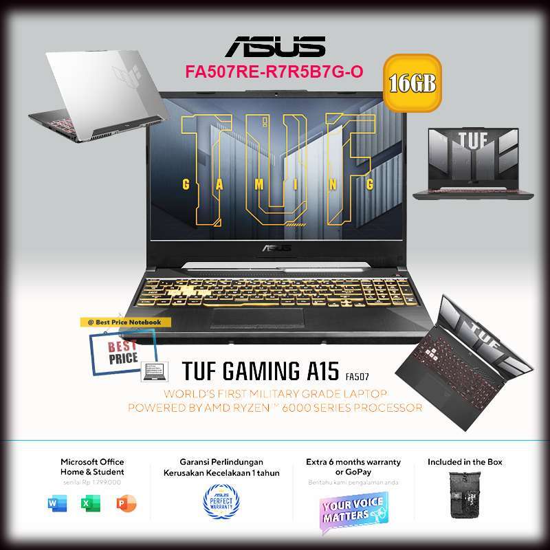ASUS TUF A15 FA507RE R7R5B7G-O AMD Ryzen 6800H 16GB 512GB RTX3050Ti