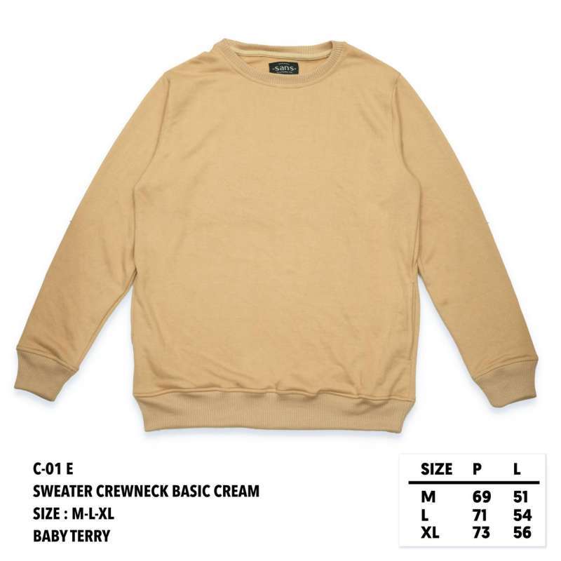 Jual Sans Sweater Crewneck Unisex Basic 