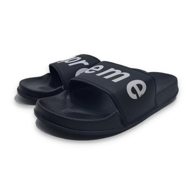 black supreme slides
