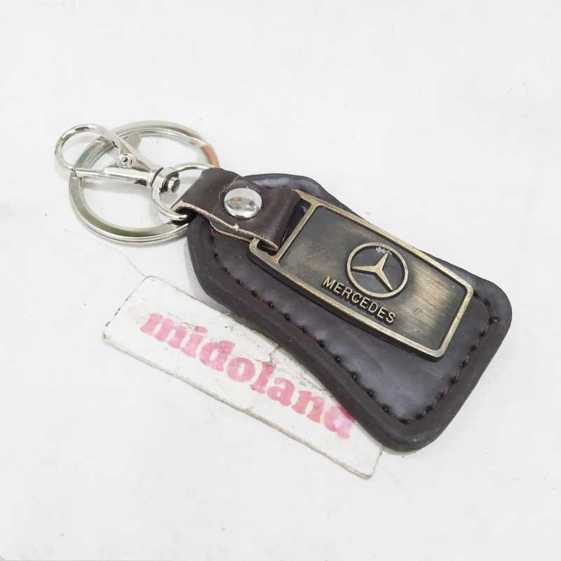 gantungan kunci ganci key chain logo mobil mercedes benz Dual Kait