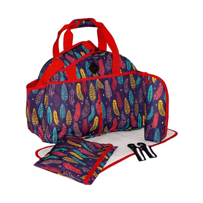 Freckles Purple Feather Travel Bag 