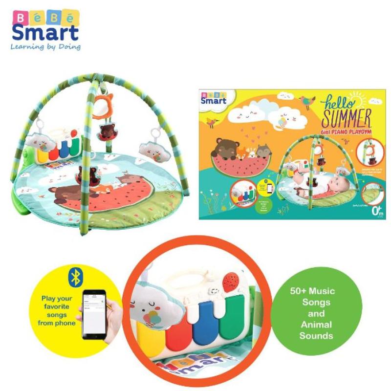 Jual Bebe Smart Hello Summer 6 in 1 Piano Playgym with Bluetooth