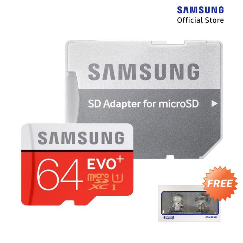 Jual Samsung Microsd Evo Plus Memory Card With Adapter 64 Gb Free Hello Kitty Robot Figurine Online Agustus 2020 Blibli Com