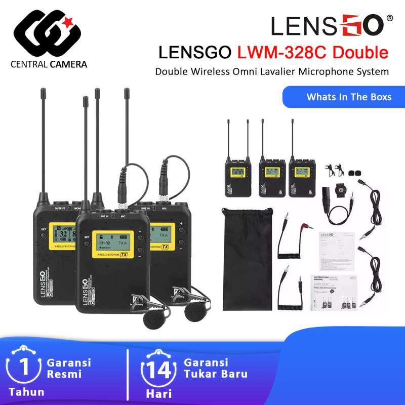 LENSGO LWM-328C Single Wireless Lavalier Lapel Microphone - GP Pro