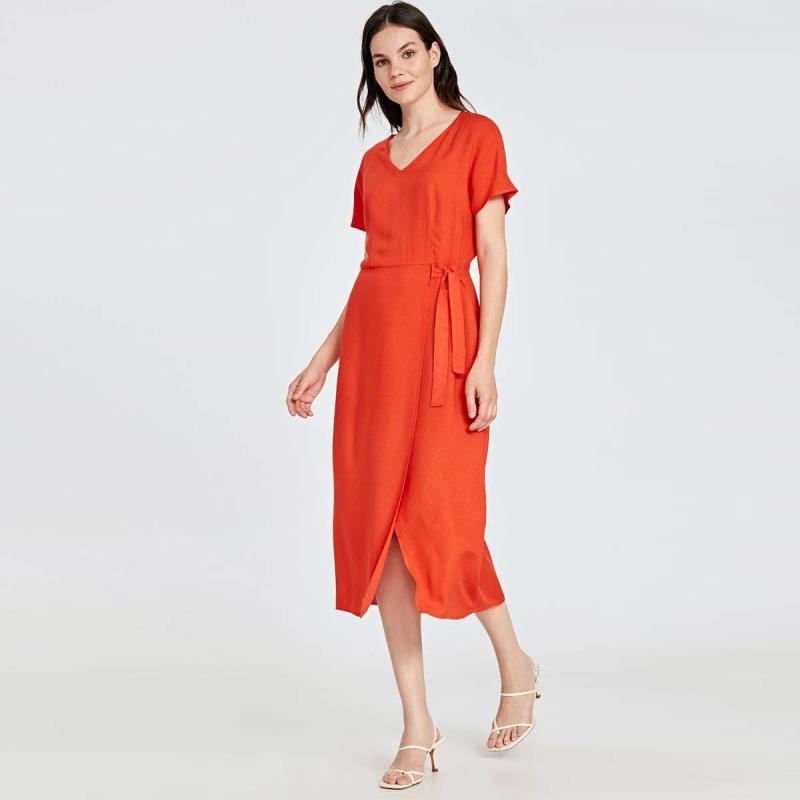 Jual Lc Waikiki 9sp808z8 Belted Viscose Dress Wanita Coral Online November 2020 Blibli