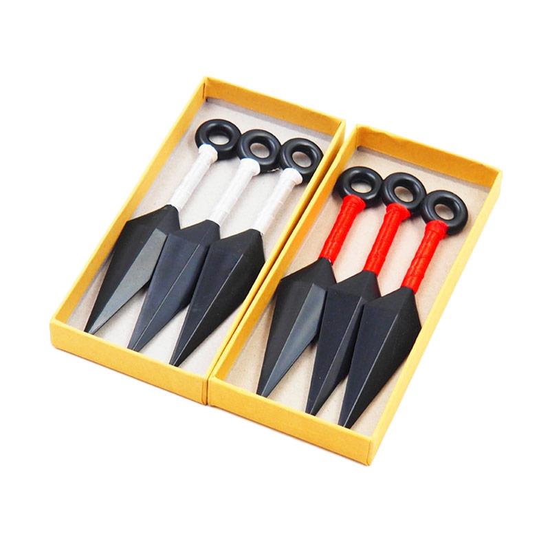 Jual Naruto Portable Plastic Throwing Dart Kunai Knives Set