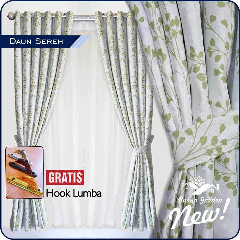 Jual Bursa Gorden Jendela Minimalis Motif Bunga Suplir Gorden Hijau Online September 2020 Blibli Com