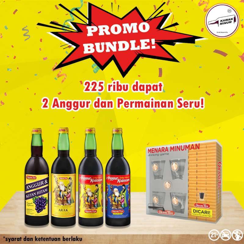 Jual Orang Tua Promo Paket Games 2 Botol Anggur Ketan Hitam 1 Tower Drinking Games Online November 2020 Blibli Com