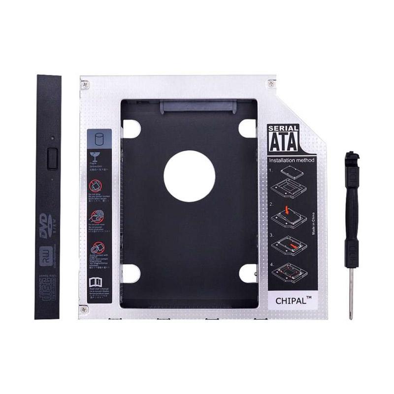 Jual Eds Chipal Aluminum Sata 3 0 2nd Hdd Caddy 12 7mm 2 5 Inch Hard Disk Drive Enclosure Ssd Case With Led For Laptop Cd Dvd Rom Optibay Online November 2020 Blibli