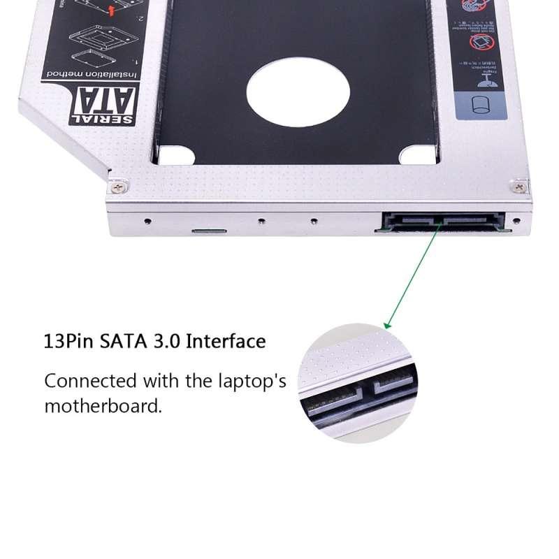Jual Eds Chipal Aluminum Sata 3 0 2nd Hdd Caddy 12 7mm 2 5 Inch Hard Disk Drive Enclosure Ssd Case With Led For Laptop Cd Dvd Rom Optibay Online November 2020 Blibli