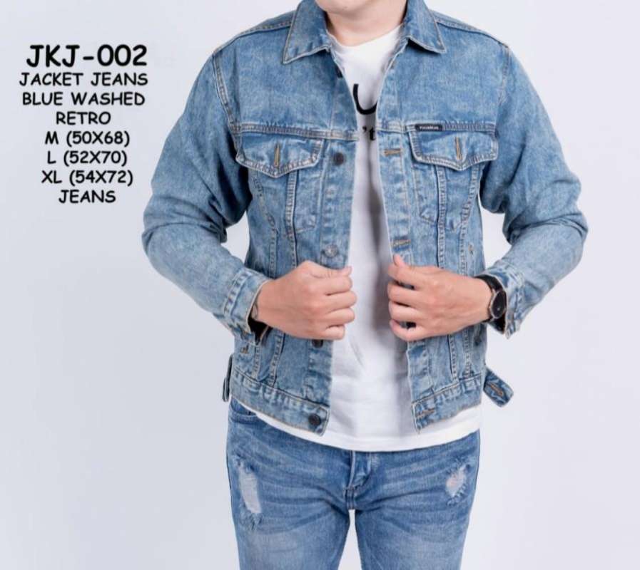 Jaket jeans washed sale