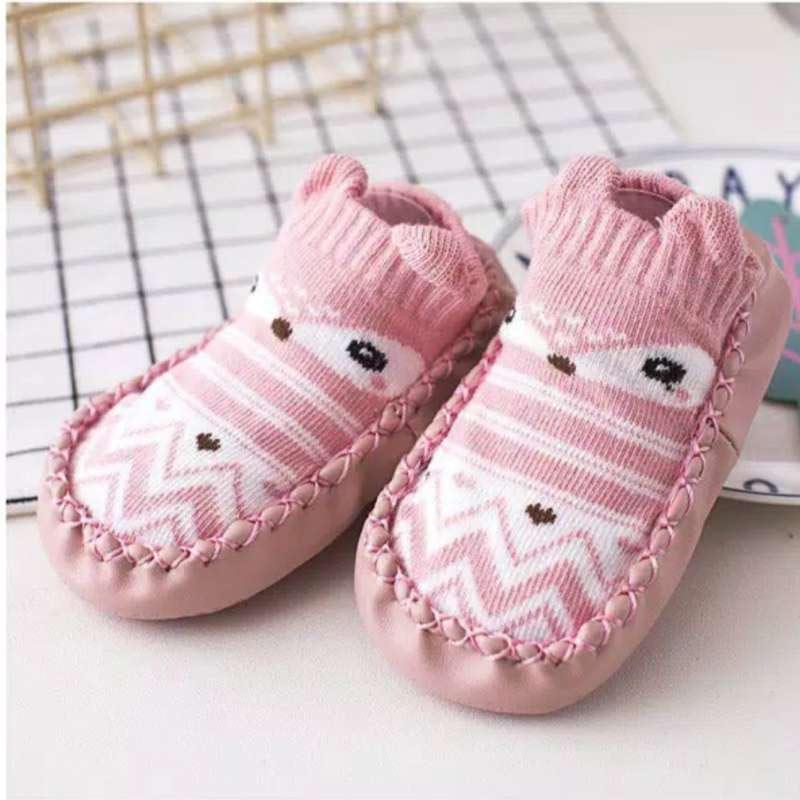 cyobaby prewalker baby antislip sweet sepatu bayi pinky
