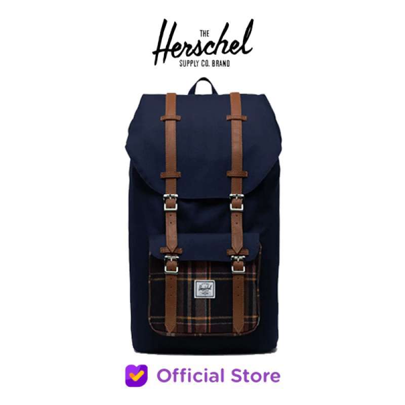 Herschel 25 L Little America Backpack Peacoat Peacoat Plaid