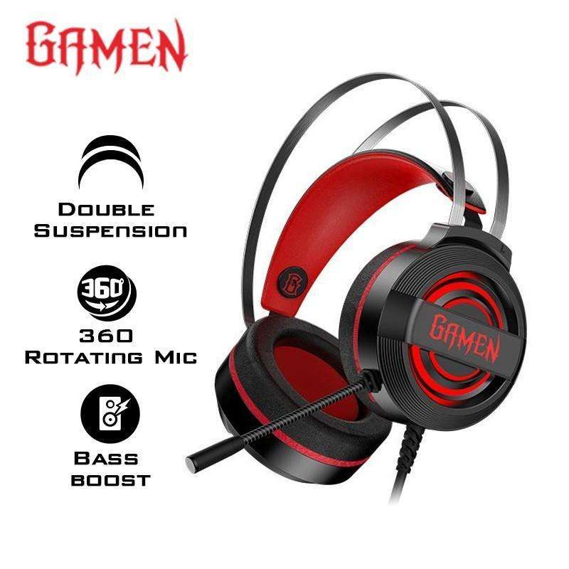 HEADSET GAMEN GH1000 GAMING MICROPHONE NOICE CANCELING HEADPHONE