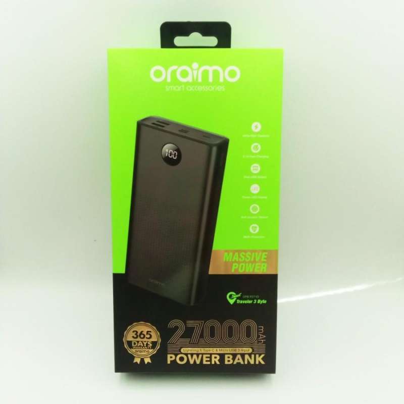 Jual Oraimo Dual USB Port 27000mah Powerbank Fast Charging