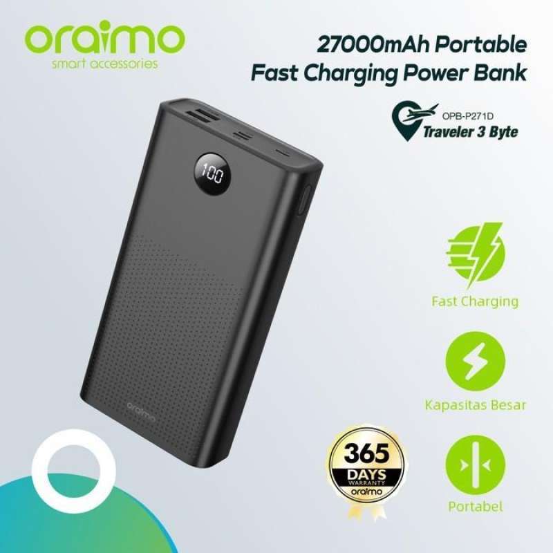 ORAIMO DUAL USB PORT 27000mAh POWERBANK FAST CHARGING OPB-P271D