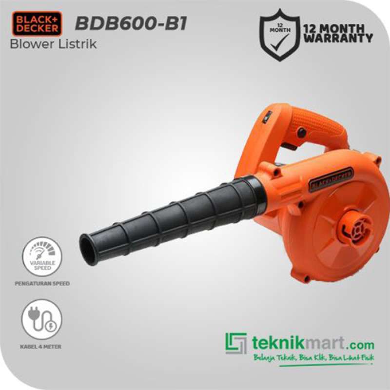 BLACK & DECKER Blower Variable Speed 600W (BDB600-B1)