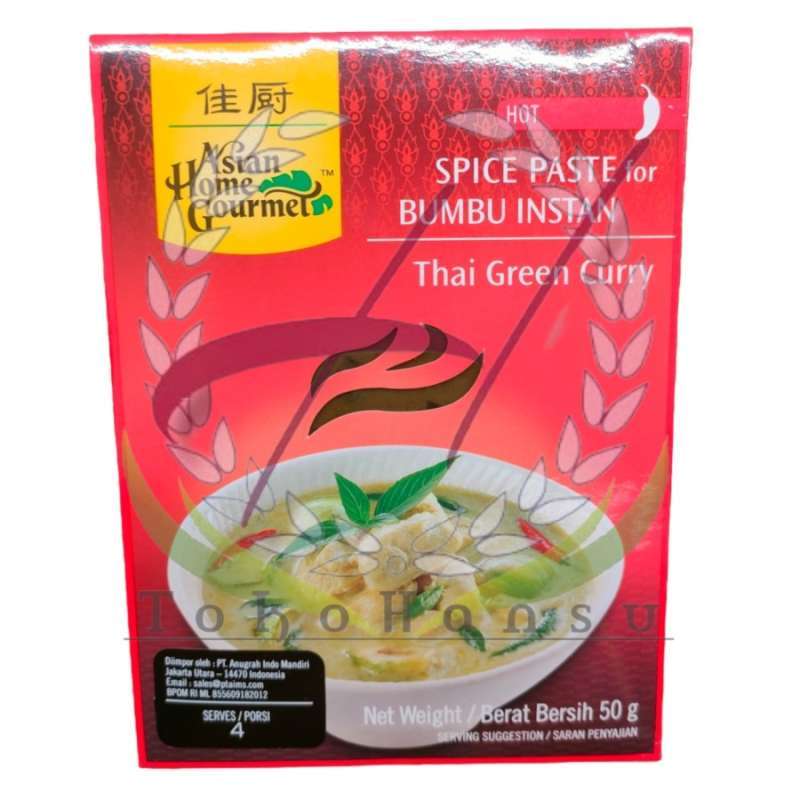 Jual Asian Home Gourmet Spice Paste Thai Green Curry Hot 50gr Di Seller Tokohansu Tomang Kota Jakarta Barat Blibli