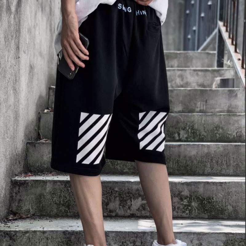 off white athletic shorts