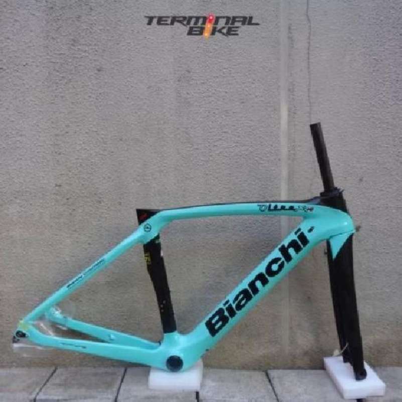 Jual FRAME BIANCHI OLTRE XR4 DISC CV 700 SIZE 47 GREEN BLACK KODE