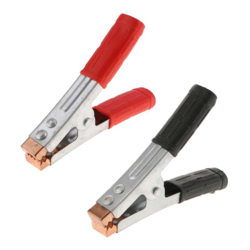 Red Silver Crocodile Clip Style Spring Loaded Welding Earth Clamp 300A 