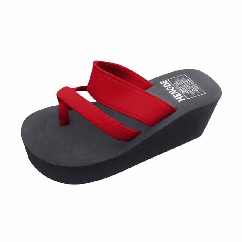Jual Fashion Deal Summer Women Wedges Sandals Non Slip Flip Flops Sandals Flat Beach Slippers Shoe Online Februari 2021 Blibli