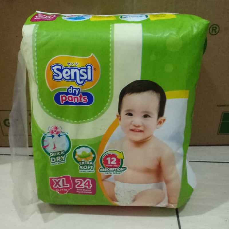 Promo Sensi Dry Pants Popok Bayi [size Xl/ 24 Pcs] Diskon 11% Di