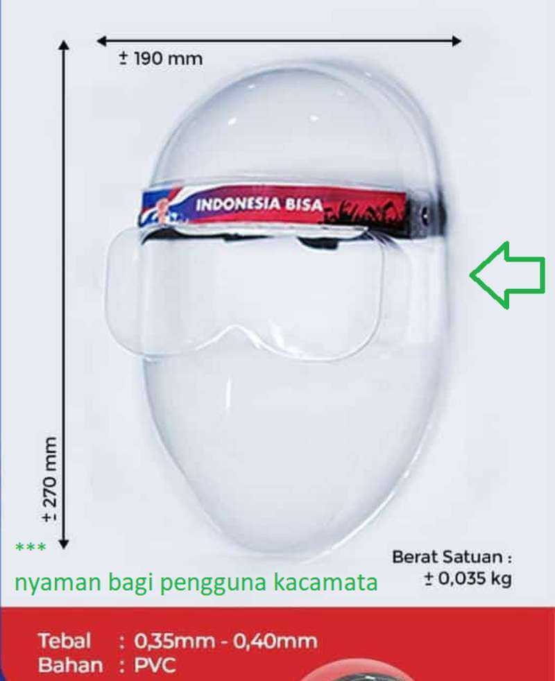 Jual Face Shield Pelindung Wajah Topeng Full Face Apd Google Mask Mas Online September 2020 Blibli Com