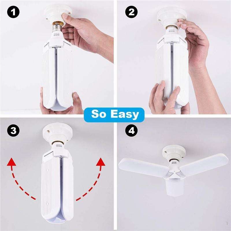 oem fan blade foldable led bulb 45w e27 6500k 1800 lumens