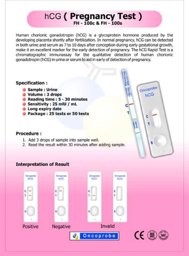 Jual Oncoprobe Alat Tes Kehamilan Pregnancy Hcg Urin Rapid Test Pack Akurat Sensitif Di Seller Medisure Kota Jakarta Selatan Dki Jakarta Blibli