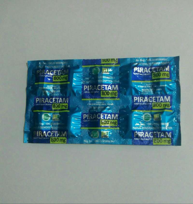 hj piracetam 800mg obat resep dokter strip isi 10 tablet