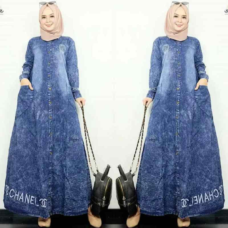 Jual Hijab Bandung Kanaya Maxy Gamis Jeans Wanita Online Maret 2021 Blibli