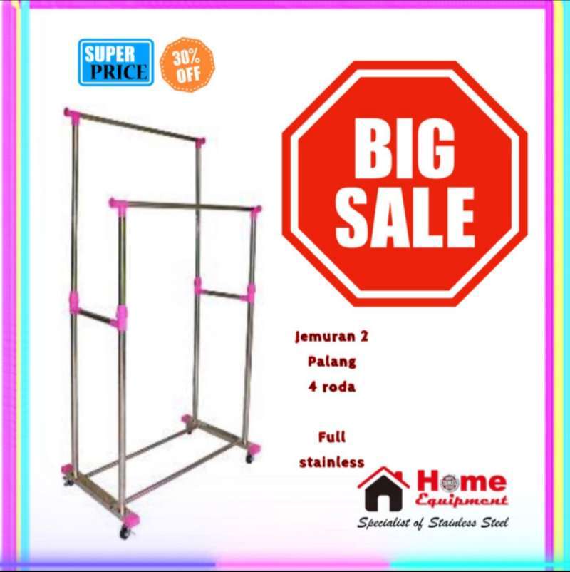 Jual Rak Gantungan Baju 2 Baris Stainless Steel Murah Meriah Terbaru Juli 2021 Blibli