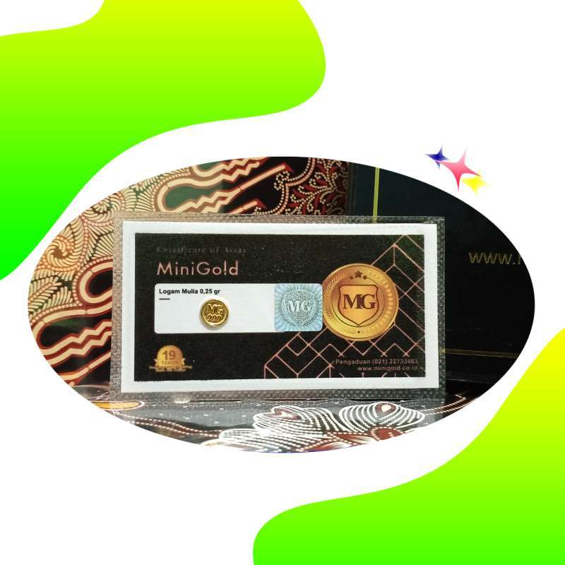 Jual Emas Mini Gold Logam Mulia Murni 24 Karat Ukuran 0 25 Gram Online Desember 2020 Blibli