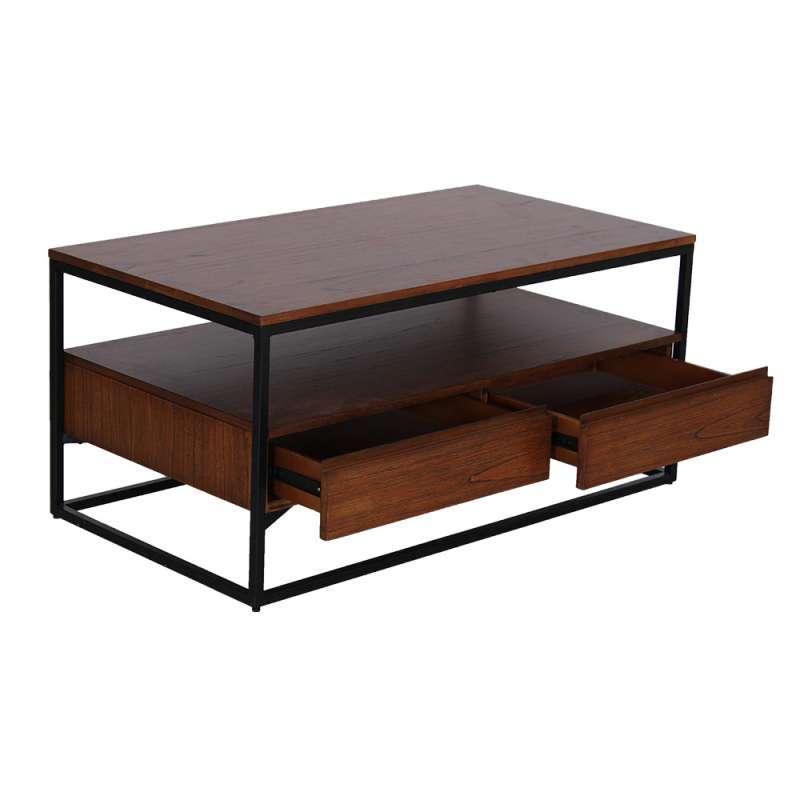 Jual Kana Praya 2 Drawer Coffee Table Meja Tamu Online September 2020 Blibli Com