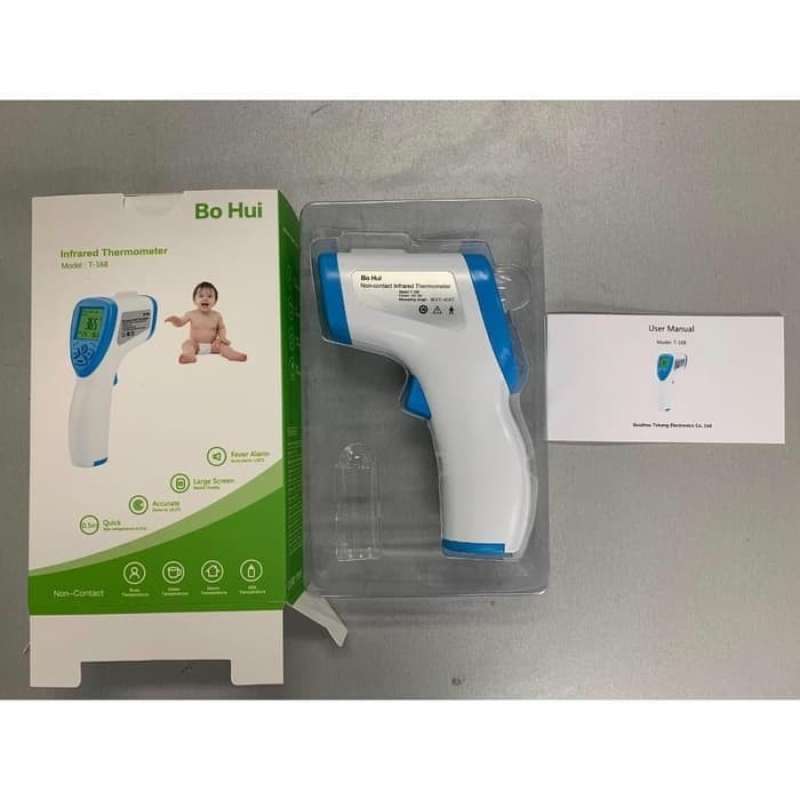 Jual Thermogun Digital Pengukur Suhu Tubuh Medical Infrared Termometer T 168 Original Bo Hui Online Desember 2020 Blibli