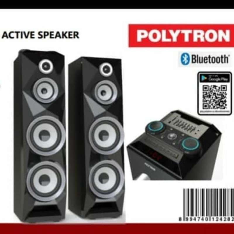 Speaker Aktif Polytron PAS 8B28 Bluetooth dengan Super Bass dan Sistem Speaker 3-Way, Ukuran 365x1025x260mm, Cocok untuk Pecinta Musik di Rumah