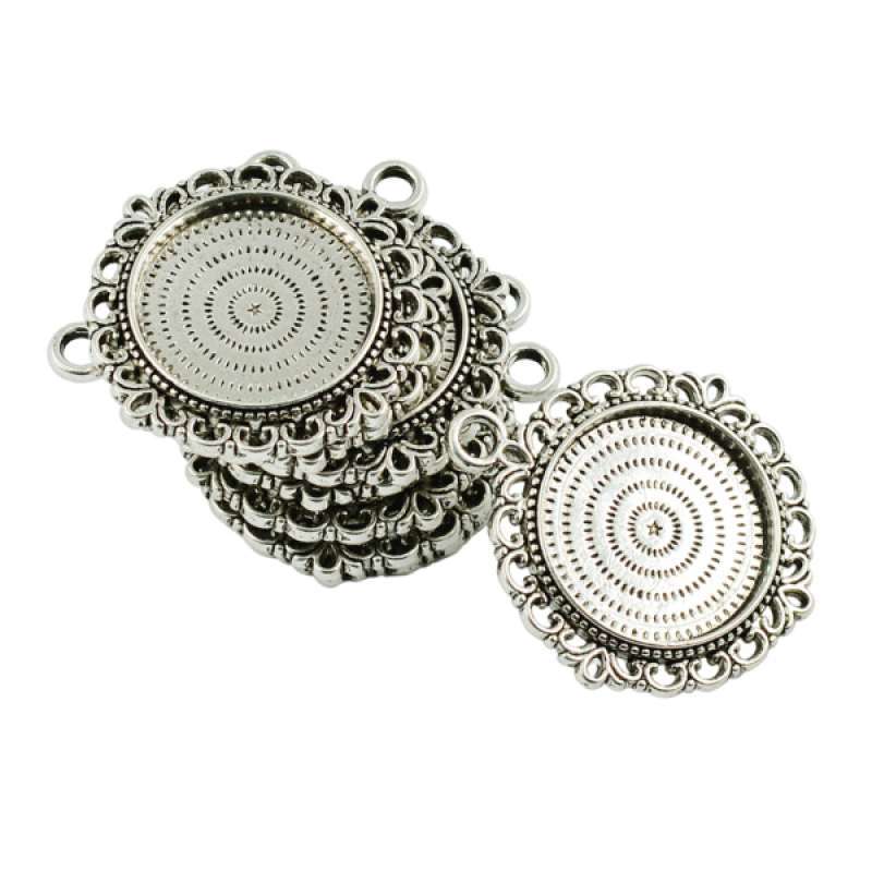 Promo 10pcs Blank Bezel Pendants Blanks 