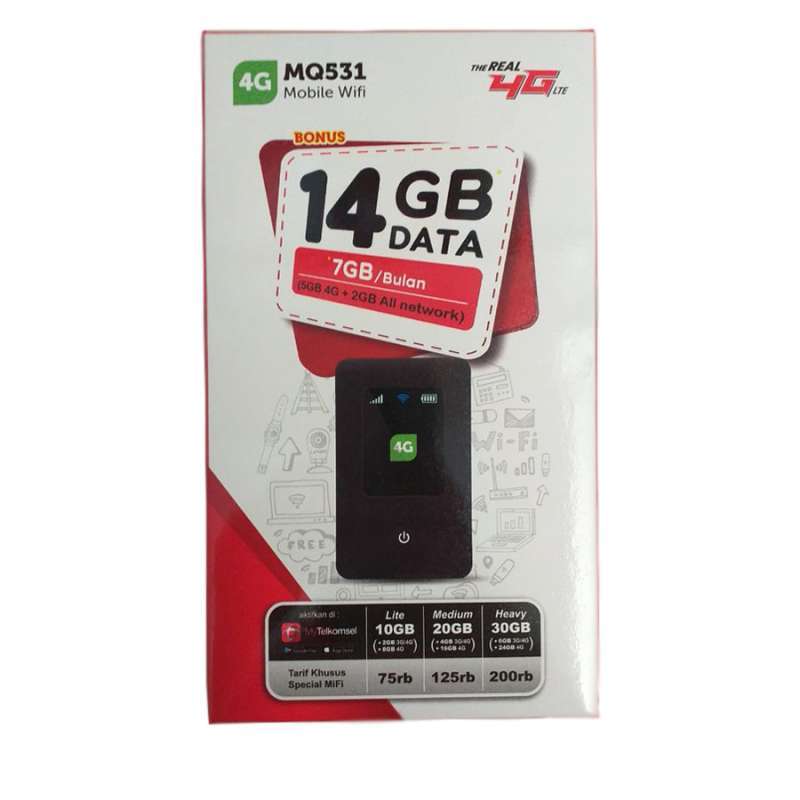 Jual Mq531 Modem Wifi Mifi 4g Lte Paket Data Telkomsel 14gb Unlock Online Desember 2020 Blibli